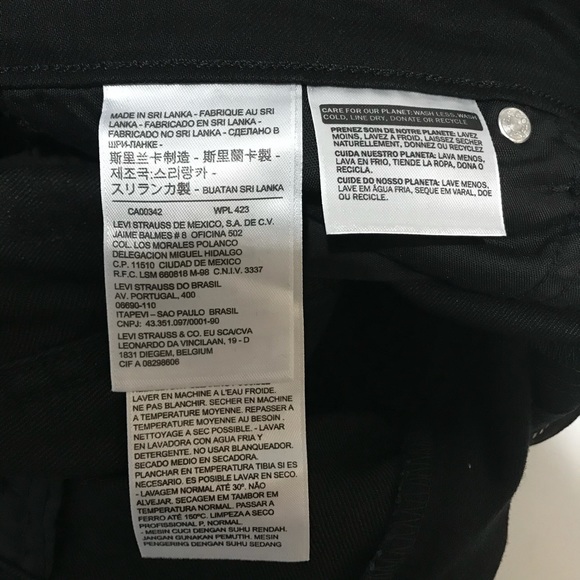 Levis 505 Straight Leg Jeans Black Size 32 - Picture 14 of 14